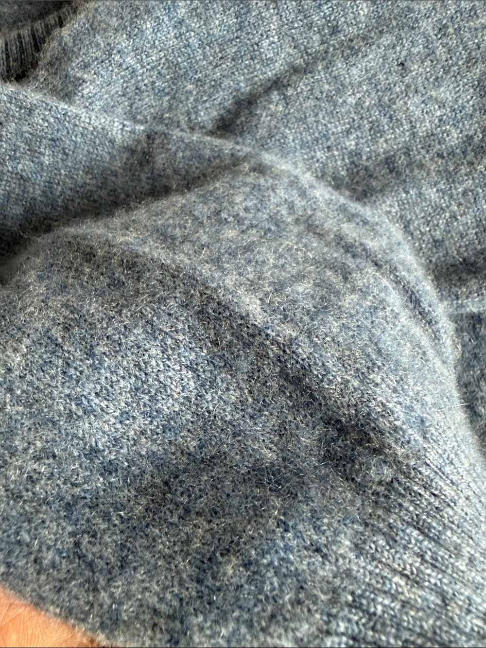 METTE Cashmere Dusty Blue Crewneck Sweater Size XL - Picture 7 of 9